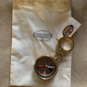 Fossil Compass Key Chain
